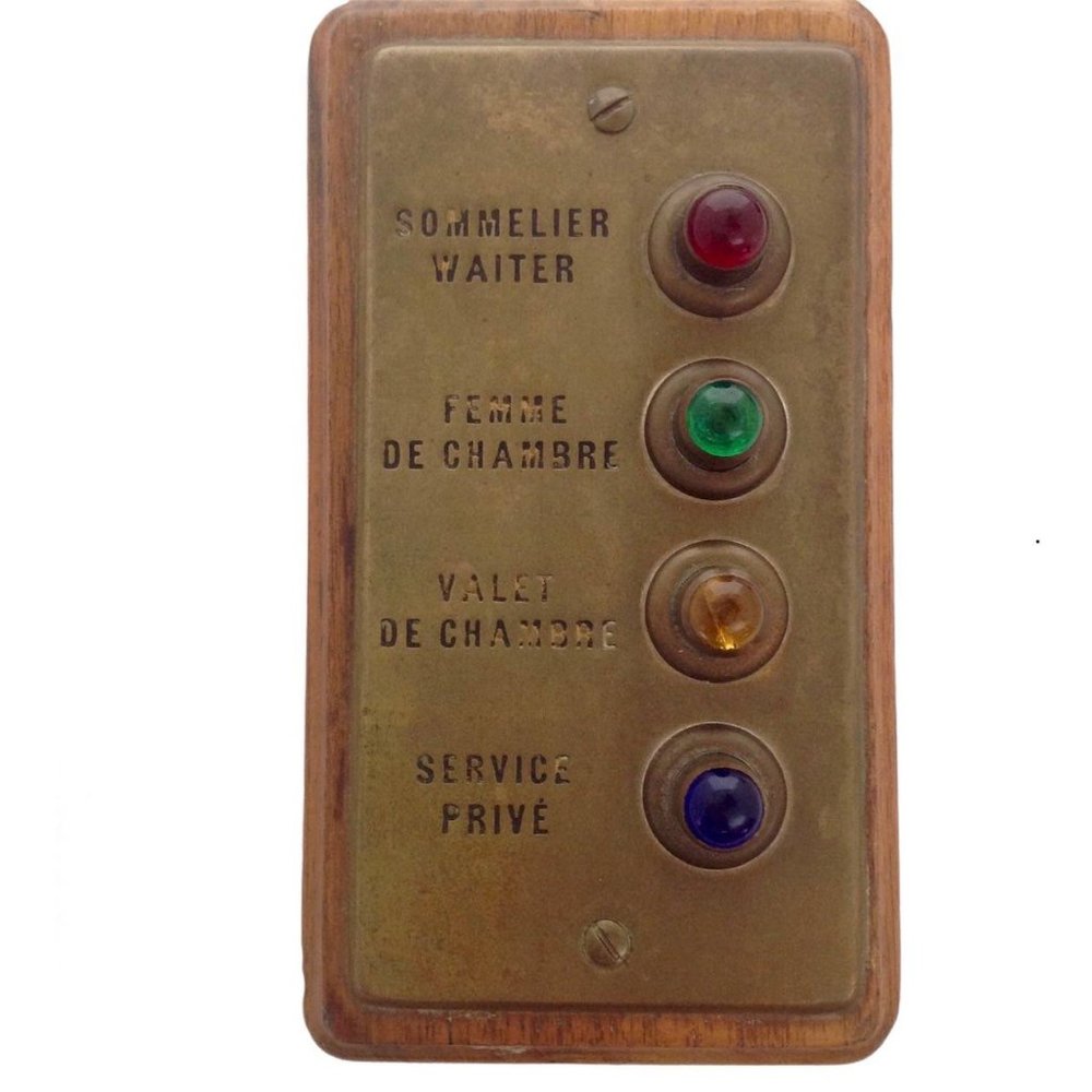 Vintage French Hotel Room Service Panel STEAMPUNK Femme De Chambre VALET Waiter - Picture 2 of 11